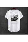 Erkek Oversize Ön Araba Baskili T-shirt Premium